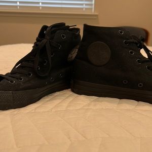 All black , size 11 Converse All-Star high tops